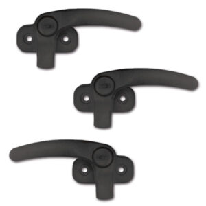 Dettaglio del Kit 3 maniglie con pulsante per S7 '03 DOMETIC, ricambio per finestre Seitz.