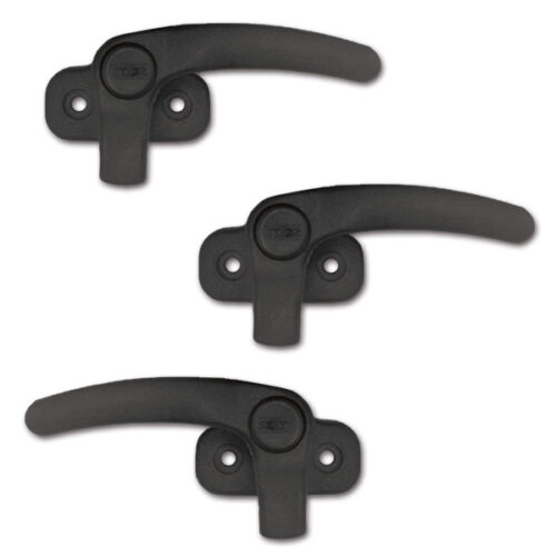 Dettaglio del Kit 3 maniglie con pulsante per S7 '03 DOMETIC, ricambio per finestre Seitz.