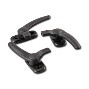 Maniglie destre con pulsante Kit S7 '03 di Dometic per finestre camper, primo piano dettagliato.