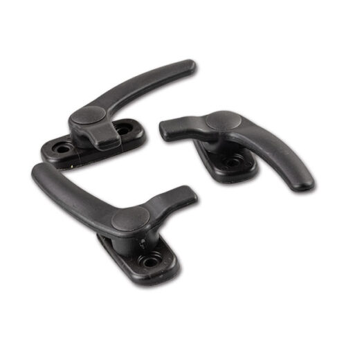 Maniglie destre con pulsante Kit S7 '03 di Dometic per finestre camper, primo piano dettagliato.