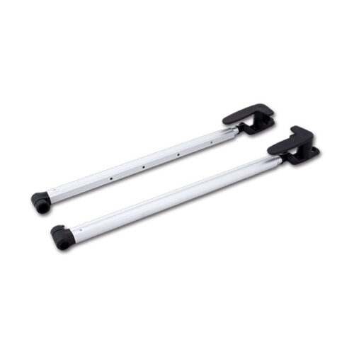 FNT516_1 Coppia braccetti clic-clac Interasse 550 mm, dettaglio del meccanismo di apertura per finestre camper.