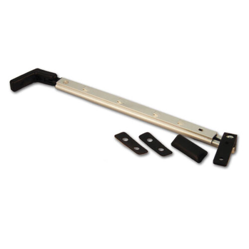 Dettaglio del braccetto sinistro senza maniglia 28 cm Polyplastic, ricambio per finestre camper e caravan.