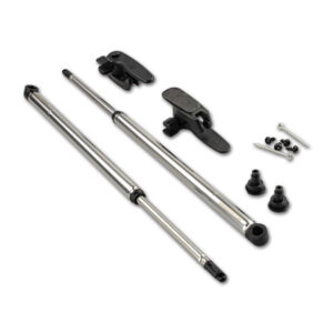 Dettaglio del SEITZ Kit coppia braccetti S4 600 mm per finestre Dometic di camper e caravan.