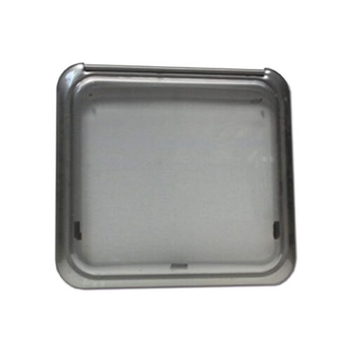 Finestra Roxite 4.24 600x550 grigio per camper e caravan, vista esterna che mostra la robustezza del telaio.