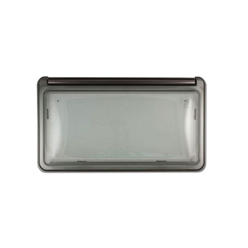 Finestra Roxite 4.23 grigia 1200x550 mm per camper e caravan, vista frontale