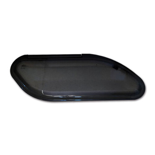 Finestra Roxite 4.23 sagomata 900x310 mm per camper con design trasparente e resistente agli urti