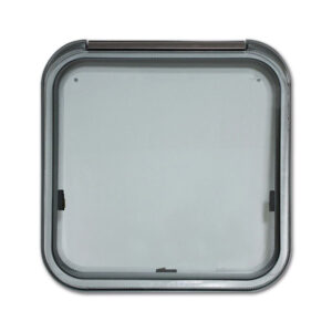 FNT6521_1 Finestra Polyplastic Roxite 4.30 nera per camper, dimensioni 490x500 mm