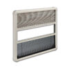 Oscurante/zanzariera Dometic S7P 750x465 installato su finestra di camper, vista interna.