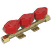 FRN2127_2 Primo piano del rubinetto gas per impianti camper, mostrando i raccordi Ø 8 mm e la qualità dei materiali per una connessione sicura.