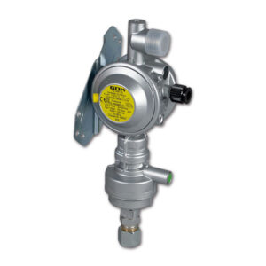 FRN2224_1 Caramatic Driveone GOK Crash Sensor installato in un vano bombole di un camper moderno.