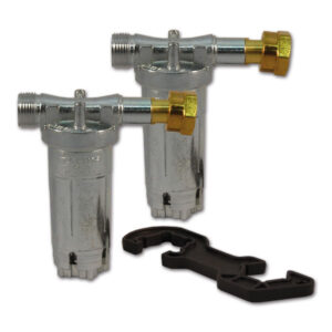 Kit 2 filtri GPL GOK per separazione oli installato su impianto gas camper.