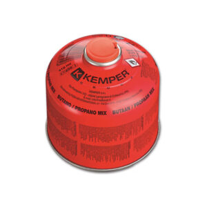 FRN3101_1 Cartuccia a valvola Kemper da 230g, essenziale per apparecchi a gas portatili in campeggio.