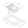 Dettaglio del lavello in acciaio inox e dei bruciatori del piano cottura Crystal, soluzione compatta per la cucina mobile