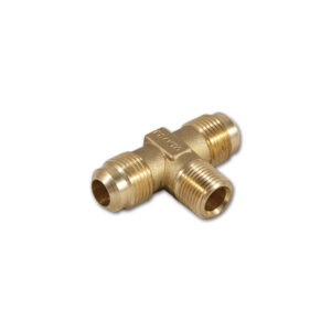 FRN682_1 Raccordo a T per riempimento 3/8">1/2" SAE per impianti gas di camper e caravan, connettore robusto.