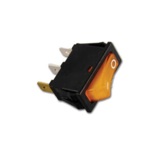 Interruttore luminoso arancio 220 V di DOMETIC ITALY S.R.L. installato su pannello di controllo
