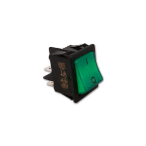 Interruttore verde compatibile 230 V per ricambi frigorifero camper, installazione facile.