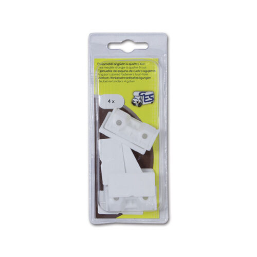FSM03C_1 Fissamobili 4 fori bianco blister installato su pannello interno di un camper