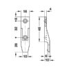 FSP01KC_4 Illustrazione schematica del funzionamento ad incastro dei fissapannelli Keku su una parete di un veicolo ricreazionale.