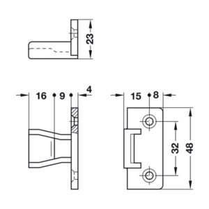 FSP11K_2 Fissaggio invisibile con i Fissapannelli Keku, ideale per un'estetica pulita nell'arredamento del camper.