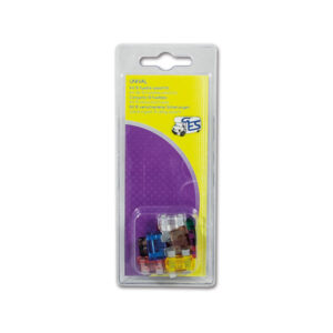 FUS220C_1 Blister del Kit di 10 fusibili Unival per la protezione degli impianti elettrici di camper e caravan