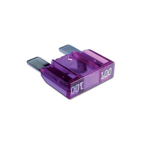 FUS2310_1 Dettaglio del fusibile Maxival violetto 100 A, essenziale per la protezione elettrica del camper.