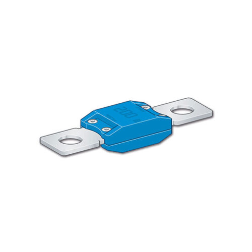 FUS2520_1 Fusibile Megaval blu 200 A per protezione impianti elettrici camper e caravan