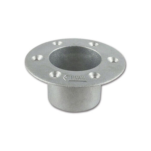 Dettaglio del Recessed Connection di FIAMMA S.P.A. per l'ancoraggio di gambe tavolo in camper e caravan, mostrando la superficie liscia e il design a incasso.
