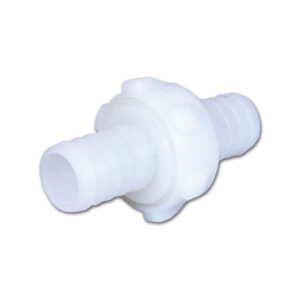Giunto diritto Ø 25 mm: accessorio resistente per tubazioni di caravan e veicoli ricreazionali.