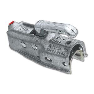 GNT3164_1 Giunto AK351 attacco Ø 50,6 mm montato su timone di caravan, vista laterale.