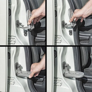 GRA13_3 Gradino da portiera compatto e leggero, ideale per il trasporto nel veicolo ricreazionale.