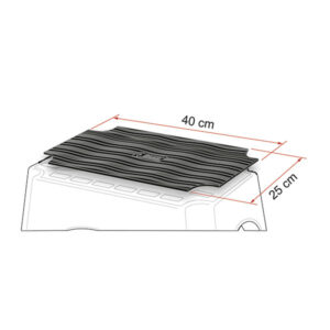 GRA905_2 Dettaglio della texture della Step-Mat Magnum • Black, evidenziando i materiali resistenti e il sistema di drenaggio per uso esterno.
