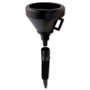 Imbuto con tubo flex e filtro Ø 160 mm, ideale per caricare acqua pulita nei serbatoi di camper e caravan.