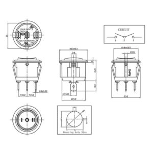 Interruttore unipolare • 12 V