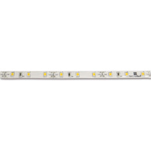 Striscia 300 LED bianco neutro da 5 metri installata sotto la tenda parasole di un camper, illuminando l'area esterna