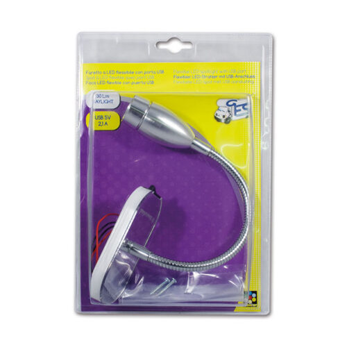 Faretto • 1 LED • luce bianca fredda • USB • blister