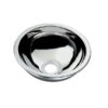 Lavello inox tondo 300 mm LA1410 installato in un camper moderno, mostra la sua finitura lucida e compatta.