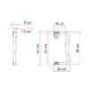 Dettaglio del maniglione Security S - White, mostrando la robustezza della struttura e il design ergonomico.
