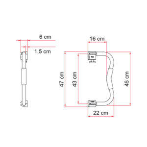 Dettaglio del maniglione Security S - White, mostrando la robustezza della struttura e il design ergonomico.