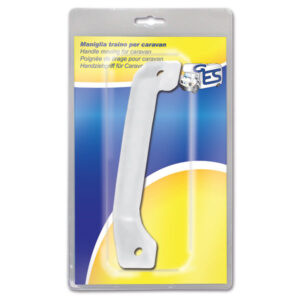 MANC01BC_1 Maniglia traino 2 fori • bianca • blister