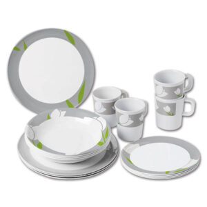 MLM011_1 Set stoviglie in melamina Tulip • 16 pz di BRUNNER S.R.L. con design elegante per camper e caravan.