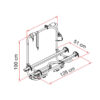 PBC1702N_2 Dettaglio del sistema di fissaggio robusto del Carry-Bike Caravan XL A Pro Black di FIAMMA S.P.A., con finitura nera.
