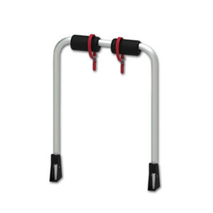 Sistema scorrevole FIAMMA Kit Bike Slide per il trasporto sicuro di biciclette nel garage camper.