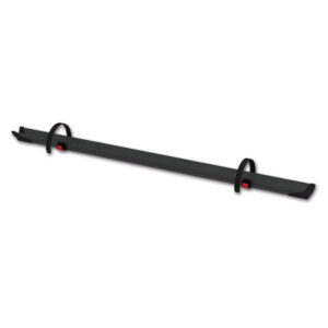PBC9121DB_1 Dettaglio del RAIL QUICK PRO DEEP BLACK di FIAMMA S.P.A. installato su un portabici per camper, con bicicletta.