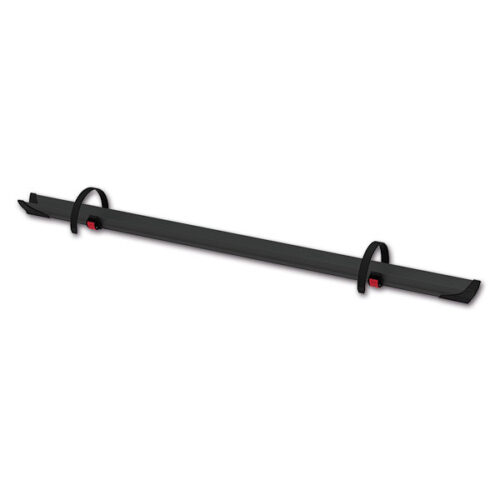 PBC9121DB_1 Dettaglio del RAIL QUICK PRO DEEP BLACK di FIAMMA S.P.A. installato su un portabici per camper, con bicicletta.