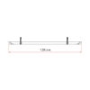PBC9121DB_2 Immagine ravvicinata della canalina RAIL QUICK PRO DEEP BLACK che mostra la robustezza del profilo in alluminio.