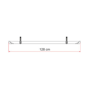 PBC9121DB_2 Immagine ravvicinata della canalina RAIL QUICK PRO DEEP BLACK che mostra la robustezza del profilo in alluminio.