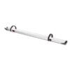 PRO C Rail Plus di FIAMMA S.P.A. installato su un portabici Carry-Bike, mostrando il profilo in alluminio robusto.