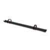 Dettaglio del Rail Plus Deep Black per PRO C Fiamma, evidenziando il design robusto e la finitura scura.