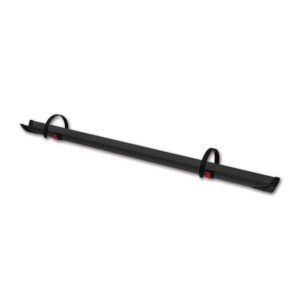 Dettaglio del Rail Plus Deep Black per PRO C Fiamma, evidenziando il design robusto e la finitura scura.
