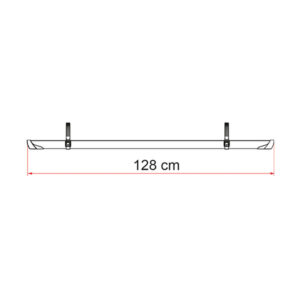 Immagine ravvicinata del Rail Plus Deep Black per PRO C, mostrando il profilo della canalina e i punti di fissaggio.
